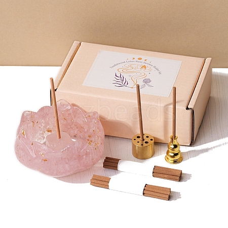 Lotus Resin & Alloy Incense Burners Sets PW-WGE139A-02-1