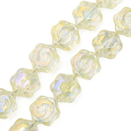 Electroplate Glass Beads Strands EGLA-N008-018-D01-1