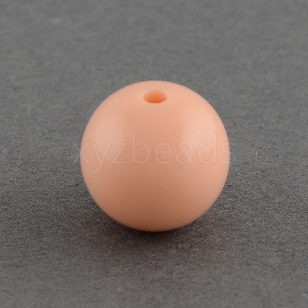 Solid Chunky Bubblegum Acrylic Ball Beads SACR-R835-8mm-07-1