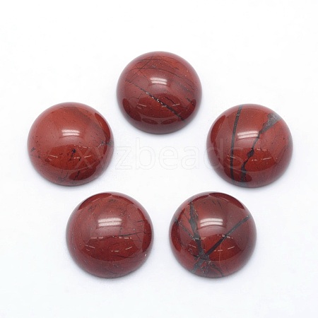 Natural Red Jasper Cabochons X-G-P393-R44-12MM-1