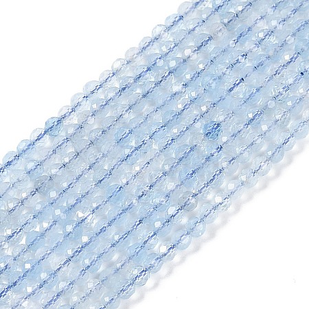 Natural Aquamarine Beads Strands G-N342-31-1