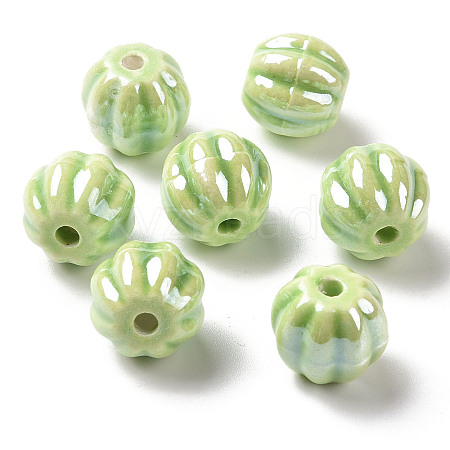 Handmade Pearlized Porcelain Beads X1-PORC-G010-01G-1