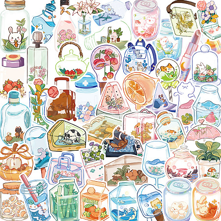 50Pcs Transparent Object Sticker PW-WG4D0E3-01-1