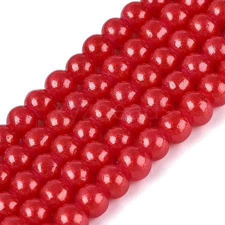 Baking Paint Glass Pearl Beads Strands DGLA-ZX001-05B-19-1