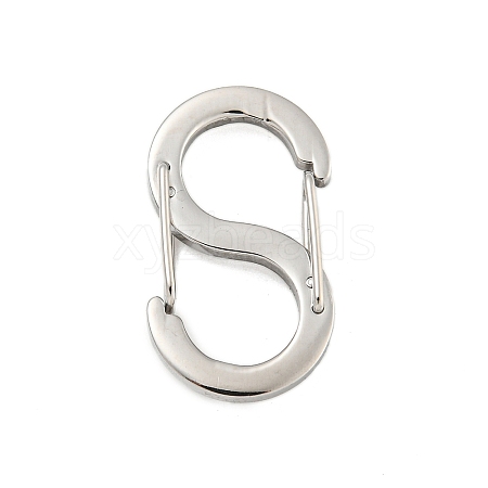 304 Stainless Steel S Shaped Carabiner STAS-P358-01D-P-1