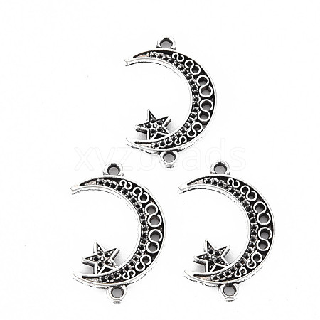 Tibetan Style Alloy Connector Charms TIBE-N011-049-1