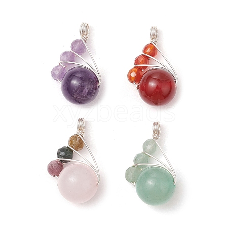 Gemstone Pendants PALLOY-TA00212-02-1