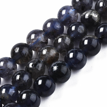 Natural Iolite/Cordierite/Dichroite Beads Strands G-S376-005A-1