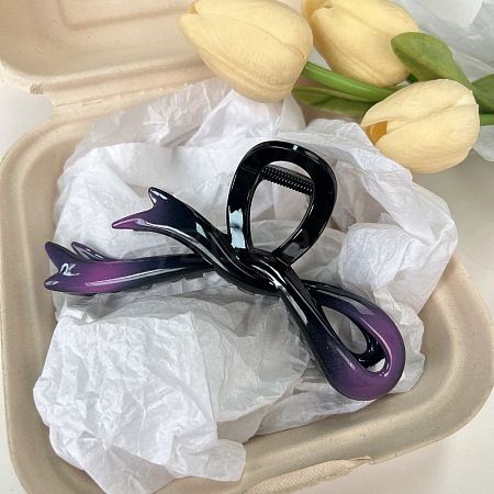 Gradient Color Bowknot Plastic Large Claw Hair Clips PW-WG0C705-05-1