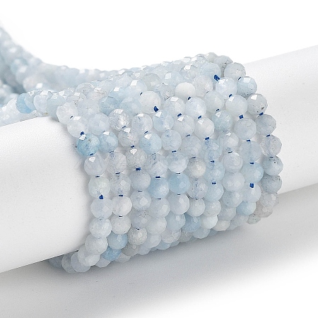 Natural Aquamarine Beads Strands G-J400-E18-01-1