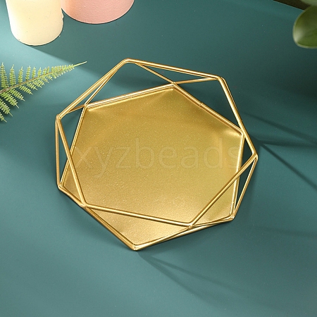 Hexagon Stainless Steel Jewelry Display Plate PW-WGE970A-01-1