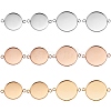 12Pcs 6 Style 304 Stainless Steel Cabochon Connector Settings STAS-SZ0001-42-1
