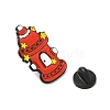 Fire Extinguishing Theme Black Alloy Enamel Pin Brooches JEWB-R272-03C-2