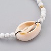 Natural Howlite Braided Bead Bracelets BJEW-JB04079-03-3