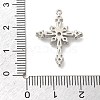 Brass Micro Pave Clear Cubic Zirconia Pendants KK-L228-03P-01-3