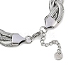 304 Stainless Steel Bracelets for Women BJEW-U012-01P-3