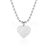 Stainless Steel Heart Pendant Girls Letter Necklaces JH2585-5