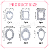 12Pcs 6 Styles Resin Embossed Photo Frames AJEW-AR0005-59A-2