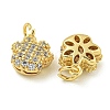 Rack Plating Brass Micro Pave Clear Cubic Zirconia Charms KK-Z067-23G-07-2