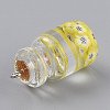 Transparent Glass Wishing Bottle Pendant Decorations EGLA-B002-02A-3