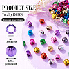100Pcs UV Plating Opaque Acrylic European Beads PACR-TA0001-32B-4