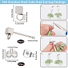 SUNNYCLUE 50Pcs 304 Stainless Steel Stud Earring Findings STAS-SC0006-56-2