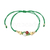 Christmas Themed Glass Seed Beads Braided Bead Bracelets for Women BJEW-MZ00189-03-2