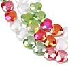 Electroplate Transparent Glass Beads Strands GL-CBADAFE-01G-4