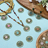 36Pcs 9 Colors Alloy Enamel Flower Chandelier Component Links FIND-PH0059-71-2