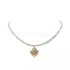 Natural Green Aventurine Beaded Necklaces NJEW-JN04226-01-2