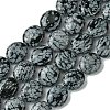 Natural Snowflake Obsidian Beads Strands G-K365-B15-03-1