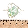 Electroplated Natural Quartz Copper Wire Wrapped Pendants PALLOY-TA00429-05-3