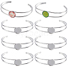 8Pcs 304 Stainless Steel Bracelets Setting Making MAK-SC0001-28-1