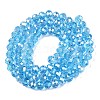 Electroplate Glass Beads Strands X-EGLA-A044-T6mm-B08-3