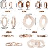 SUPERFINDINGS 100Pcs 5 Style Acrylic Linking Rings OACR-FH0001-031-4