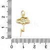 Brass Micro Pave Cubic Zirconia Pendants KK-D105-04G-3