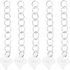 Beebeecraft 10Pcs 925 Sterling Silver Curb Chains Extender STER-BBC0006-12-1