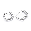 304 Stainless Steel Square Hoop Earrings STAS-S103-31P-2