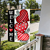 Valentine's Day Theme Linen Garden Flags AJEW-H146-03D-5