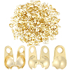 150Pcs Brass Bead Tips KK-BBC0027-85A-1