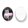 Flatback Glass Cabochons X-GGLA-S034-25x18-025-2