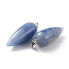 Natural Blue Aventurine Pointed Pendants G-F705-01U-P-3