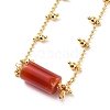 Natural & Synthetic Gemstone Column Pendant Necklaces NJEW-JN03172-6