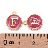 Golden Plated Alloy Enamel Charms ENAM-S118-08F-3