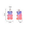 160Pcs 8 Colors Transparent Resin Pendants RESI-CJ0001-200-2