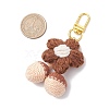 Handmade Crochet Cotton Cherry Flower Hanging Ornaments HJEW-JM02667-01-3