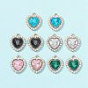 10Pcs 5 Color Acrylic Rhinestone Pendants FIND-FS0001-40-1