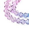 Gradient Color Baking Paint Glass Bead Strands LS-DGLA-A039-T4mm-A06-2