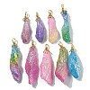 Electroplated Raw Rough Natural Quartz Crystal Big Pendants G-A229-02G-1