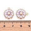 Real 18K Gold Plated Brass Micro Pave Cubic Zirconia Pendants KK-S360-043B-NF-3